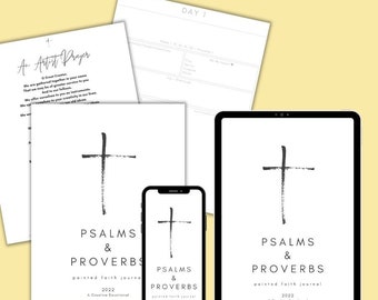 Psalms & Proverbs, Painted Faith Journal, Bible Journaling, Simple Creative Devotional, Printable, Digital Download