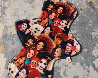 10 inch Heavy Flow. Cloth Menstrual Pad, Reusable Period Pad. Napkin. Eco friendly, Handmade Gift for Her, plush mink. Drag queens