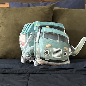 Trash Truck Garbage Truck Shaped Pillow, Hank, Olive, Walter, Donny, Ms. Mona Custom Pillow Gift, Toddler Gift, Kid Gift, Custom Pillow