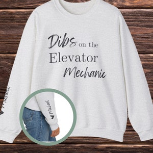 Dibs on the Elevator Mechanic Sweater, Elevator Mechanic Wife, Gift for Her, Girlfriend Gift, Wifey Gift, Birthday for Her