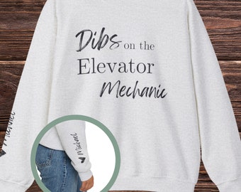 Dibs on the Elevator Mechanic Sweater, Elevator Mechanic Wife, Gift for Her, Girlfriend Gift, Wifey Gift, Birthday for Her