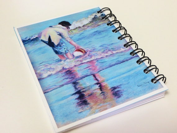 Ocean Art Notebook, Art Journal, Small Notebook, Spiral Bound