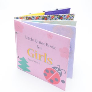 Libro tranquilo, libro de fieltro para niños de 4 a 5 años, libro Montessori, actividades para niños con autismo, libro sensorial para bebés, libro de viaje para niños pequeños.