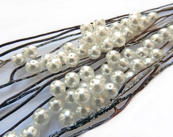 Perles nacrées 6 mm verre de Bohême Tchèques perle fine