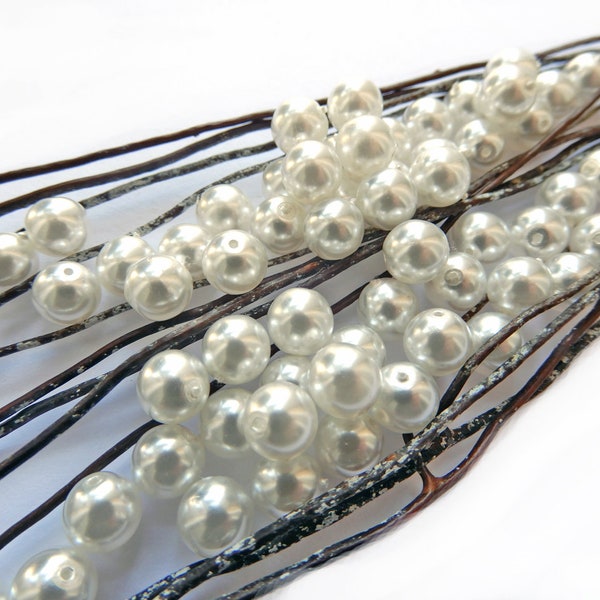 Perles nacrées 6 mm verre de Bohême Tchèques perle fine