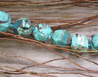 2 beads 16mm Crazy Lace Agate - faceted stone