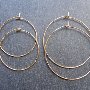 Gold hoop earrings 20/25/30 or 40 mm 316L stainless steel to personalize for creation