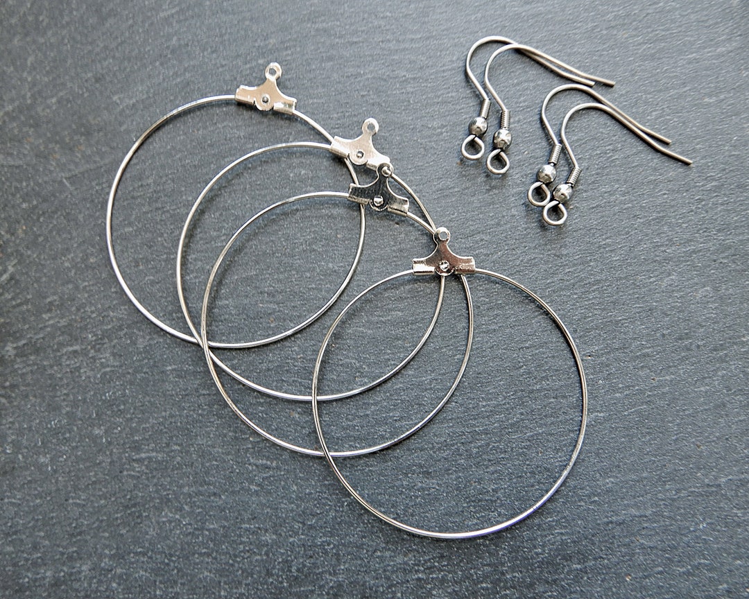 Boucles D'oreilles Hypoallergéniques DIY 60 Crochets Boucles D - Foto 4