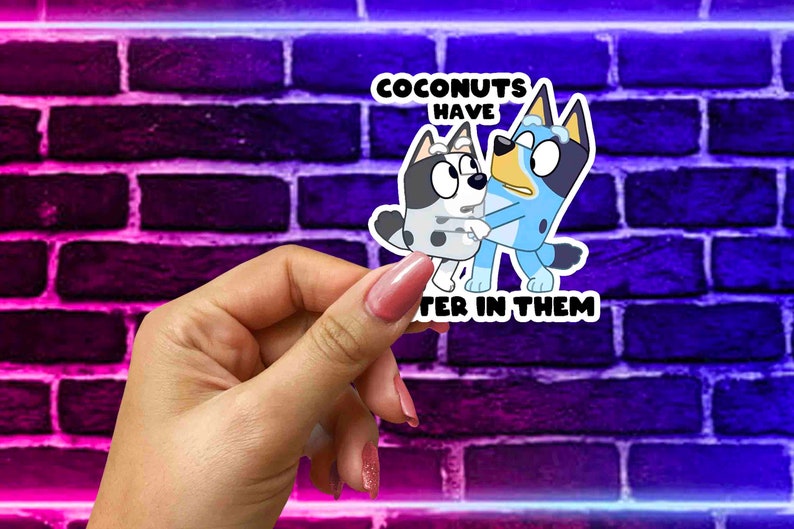 Coconuts Have Water in Them Stickersfunny Muffin Bluey Etsy
