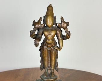 Vintage replica van Lord Srinivasa Swamy - Prasiddh Idols Presents Copper Made Museum gerepliceerd idool