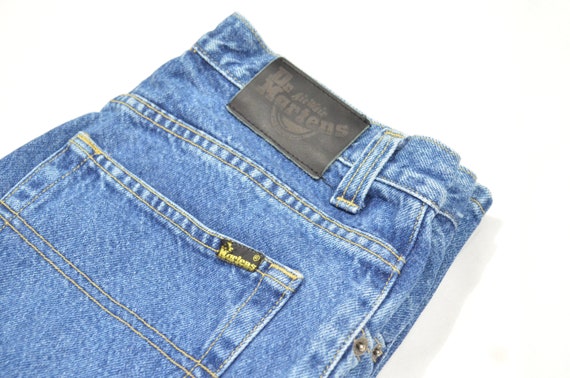 Vintage 1990s Dr Martens Air Wair With Bouncing Soles 33 X 34 Made in USA Basic Jean Straight Leg Medium Wash Denim Jeans Etsy
