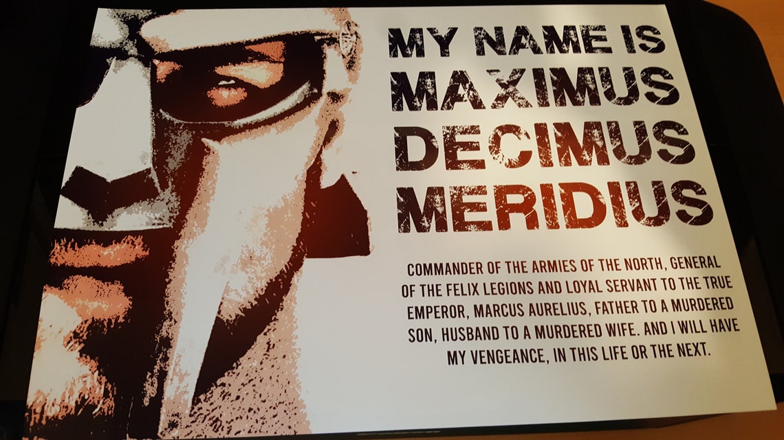 Gladiator Canvas, My Name is Maximum, Gladiator Movie Poster, Maximus Decimus Meridius, Russell