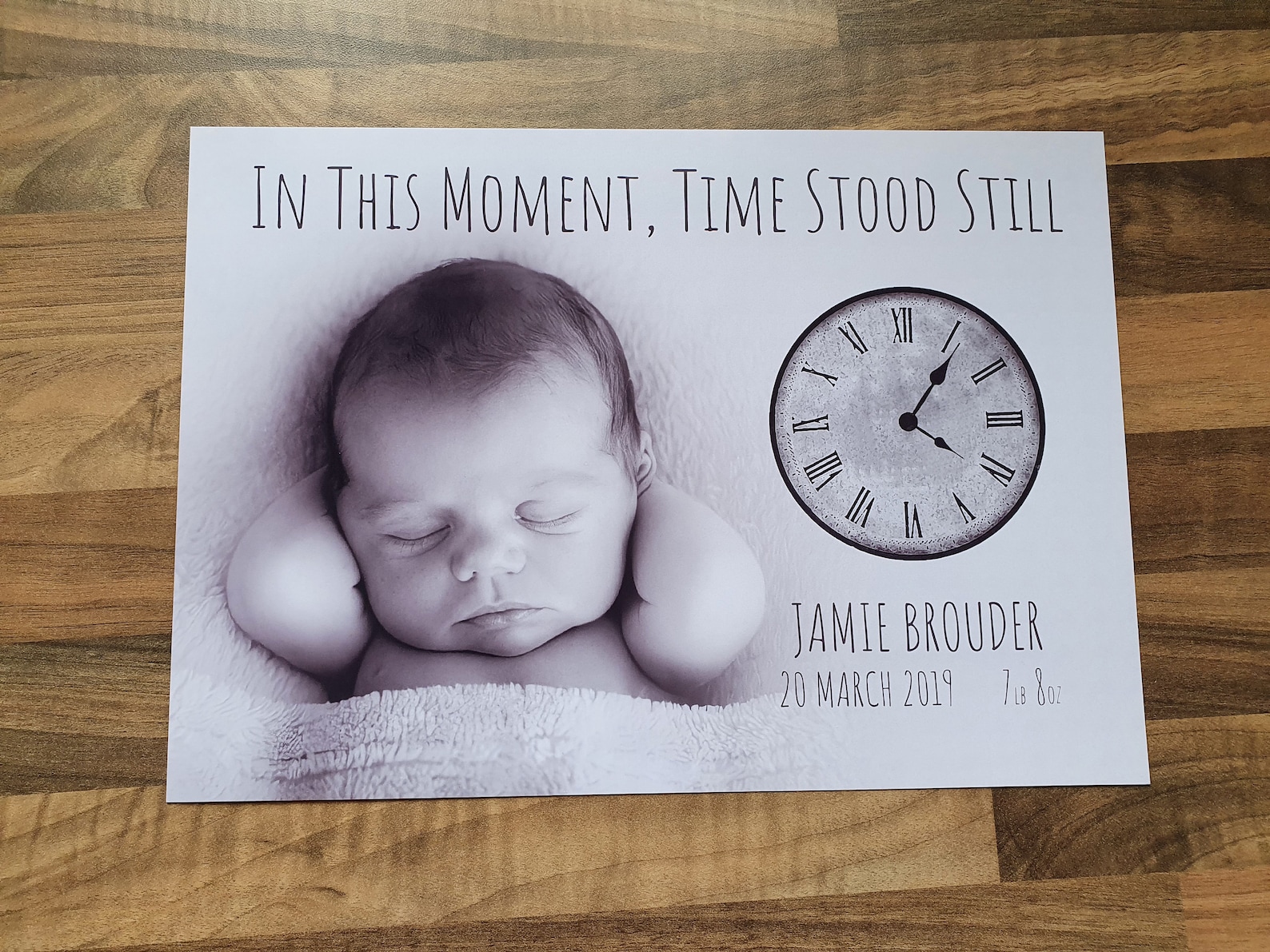 In diesem Moment stand die Zeit still Baby Shower Geschenk | Etsy