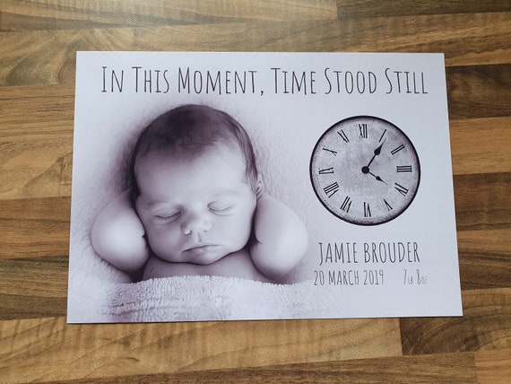 In Diesem Moment Stand Die Zeit Still In diesem Moment stand die Zeit still Baby Shower Geschenk - Etsy