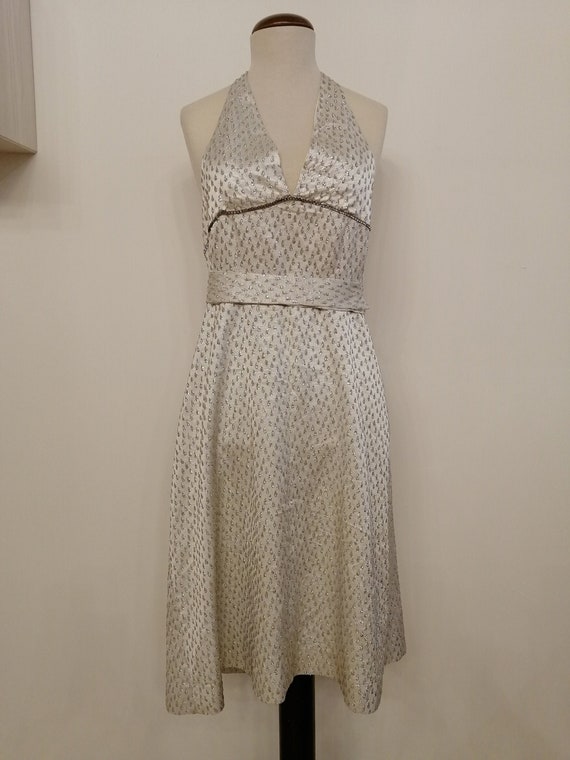 1960s lurex cocktail dress