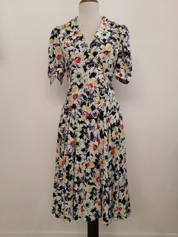 Vintage flower dress 1980s