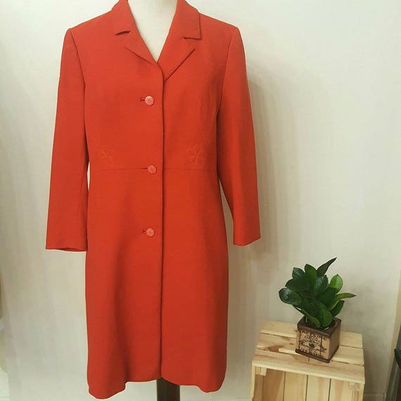 vintage red overcoat with details still