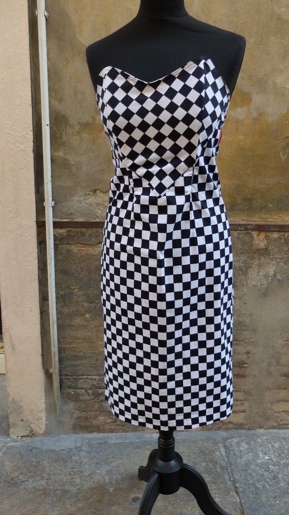 vintage checkered dress