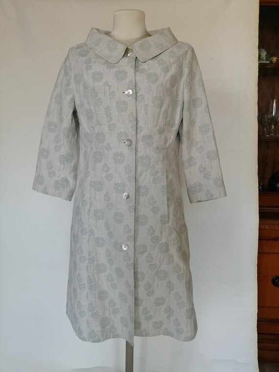 cotton coat patterned jacquard 1960s