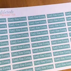 Family Home Evening Planner Stickers - Gemaakt om te passen bij de Deliberate Doodles, Erin Condren en Happy Planner (R008)