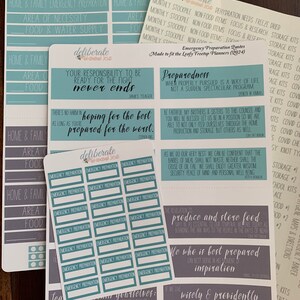 緊急時準備プランナーステッカー - Deliberate Doodles、Erin Condren、Happy Planners にフィットするように作られています (H037)