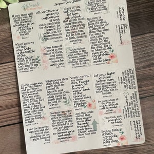 2023 Come Follow Me New Testament Verse Stickers - Gemaakt voor geschriften met brede marge, planners, tijdschriften