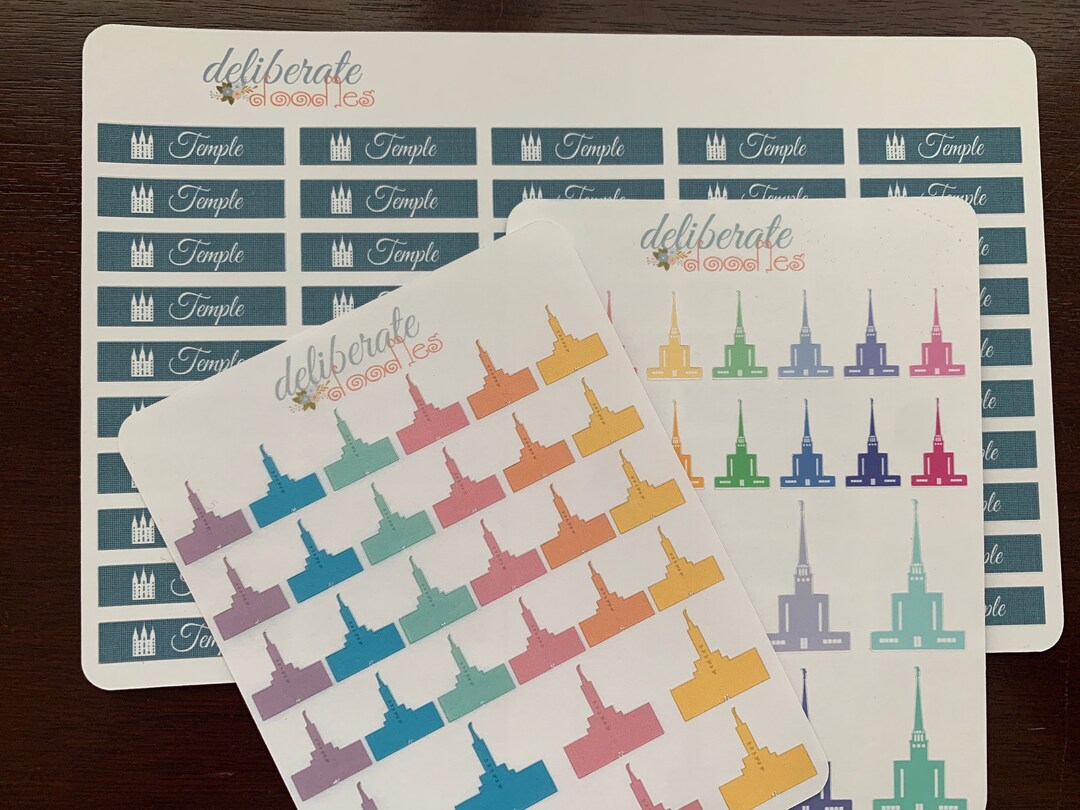 LDS Temple Planner Stickers -- Made to Fit the Mormon Mom Planner or ...