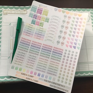 HLT-Junge Frauen Präsidentschafts-Planer-Aufkleber - passend für die Deliberate Doodles, Erin Condren und Happy Planner (C005)