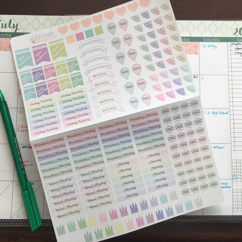 LDS Ministering Planner Stickers Made to Fit the Mormon Mom - Etsy