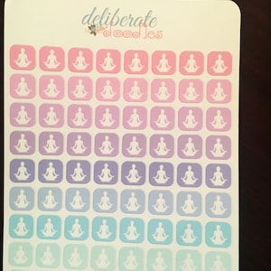 Adesivi icona meditazione - Fatto per adattarsi il Mormon Mom Planner & Mamma sul Go Planner