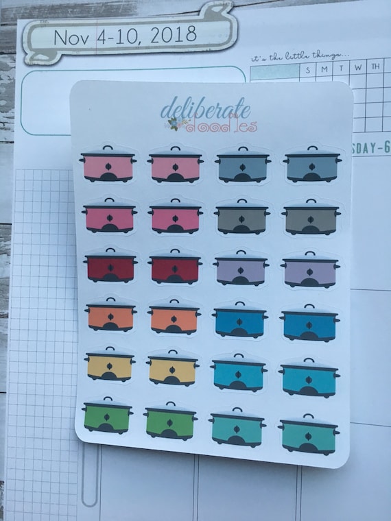 Crockpot Planner Sticker Made to fit the Mormon Mom Planner | Etsy
