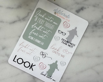 2025 LDS Youth Theme Look Unto Him Stickers