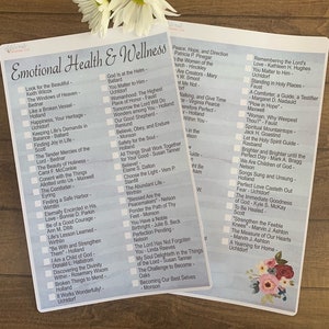 Emotional Health and Wellness Talk Tracker -- Made to fit a 6x9 Inch or Larger  Planner (T005)
