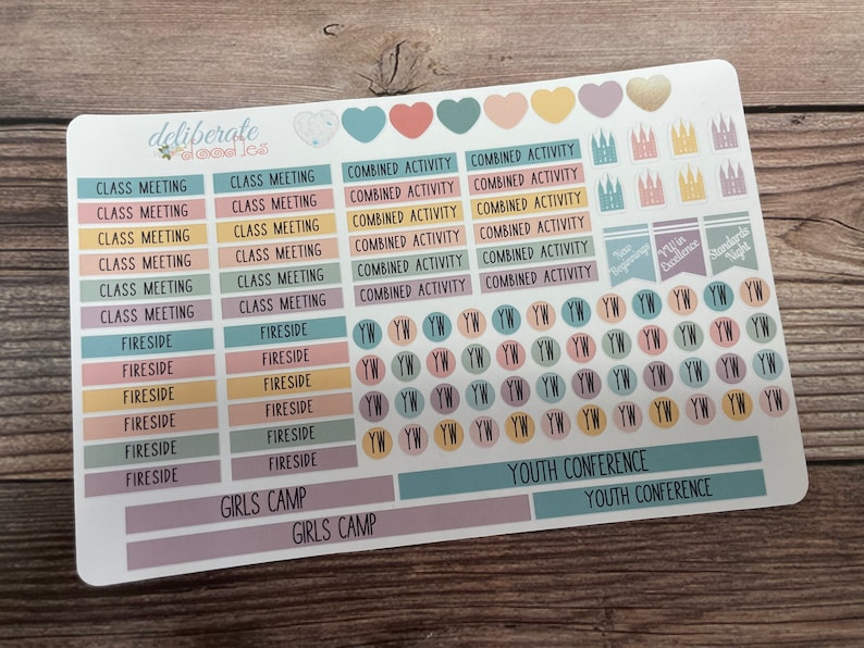 LDS Young Women Planner Stickers Made to Fit Mormon Mom - Etsy