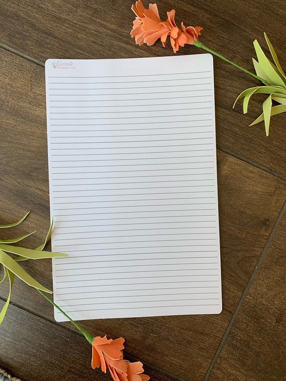 Lined Full Page Planner Sticker -- Made to fit a 6x9 Inch or Larger Planner (P017)