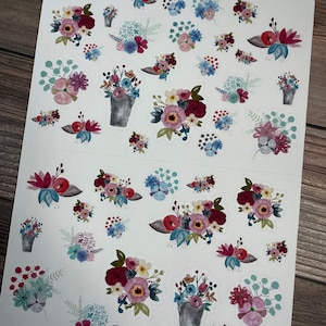 Floral Planner Stickers — Made to fit the Deliberate Doodles, Erin Condren and Happy Planner (P038)