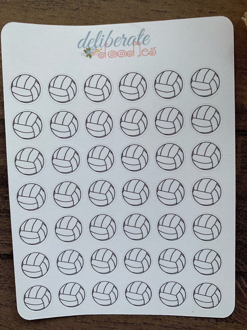 Volleyball Icon Planner Stickers Made to Fit the Deliberate - Etsy