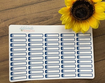 Bill Due Planner Sticker -- Made to fit the Deliberate Doodles, Erin Condren and Happy Planner (H002)