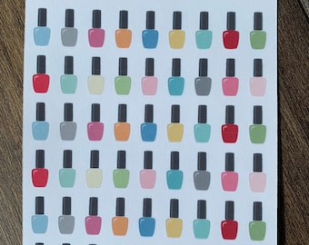 Nail Polish Stickers -- Made to fit the Deliberate Doodles, Erin Condren and Happy Planners (F012)