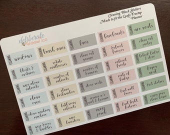 Deep Cleaning (Spring Cleaning) Planner Stickers — Made to fit the Deliberate Doodles, Erin Condren and Happy Planner (H008)