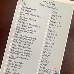 Hear Him Personal Revelation Talk Tracker — Made to fit a 6x9 Inch or Larger Planners (T003)