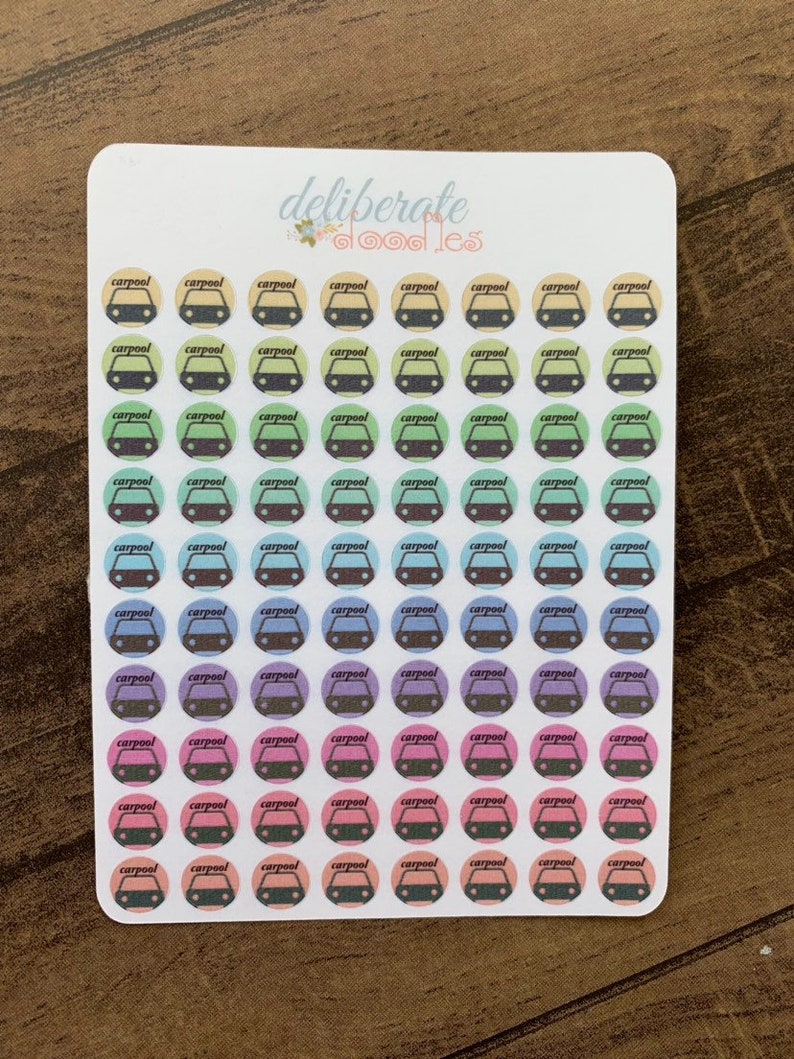 Carpool Planner Sticker - Etsy