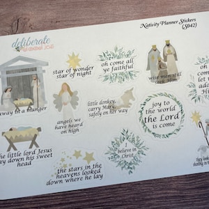Christian Nativity Planner Stickers — Made to fit the Deliberate Doodles Planner, SIHA Planner, Happy Planner, Erin Condren (S042)