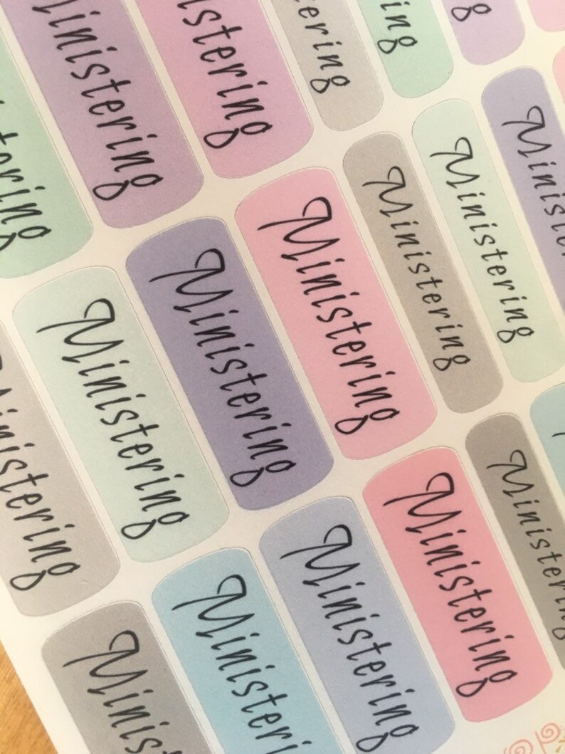 LDS Ministering Planner Stickers Made to Fit the Mormon Mom - Etsy