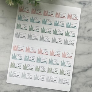 Temple Appointment Planner Stickers — Made to fit the Deliberate Doodles, Erin Condren abs Happy Planners