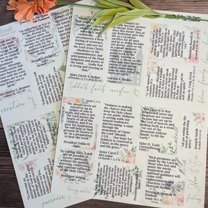 2022 Come Follow Me Old Testament Quote Stickers - Gemaakt voor geschriften met een brede marge