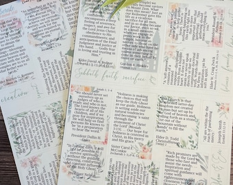 2022 Come Follow Me Old Testament Quote Stickers — Made to for wide margin scriptures