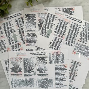 Citatenstickers Come Follow Me Doctrine and Covenants 2025 — gemaakt voor teksten met brede marge