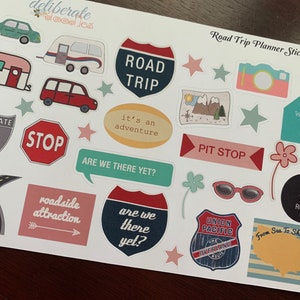 Road Trip Planner Stickers — Made to fit the Leafy Treetop Planners