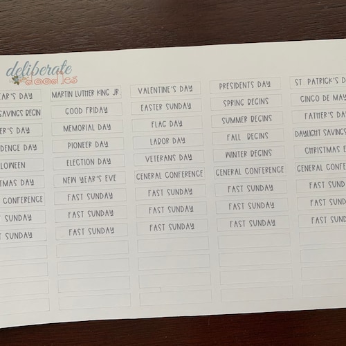 LDS Planner Stickers Made to Fit the Mormon Mom Planner - Etsy